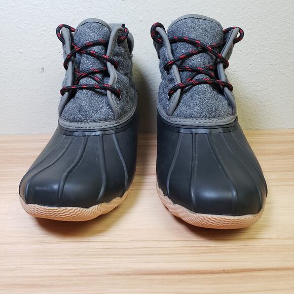 Skechers Women's 8 Lil Puddles Duck Boots Quilted Gray Black Waterproof Gorpcore - Picture 2 of 7